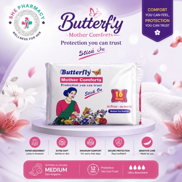 Butterfly Mother Comfort - M (16pcs)